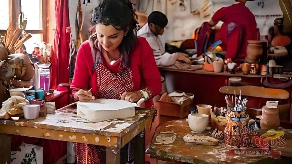 artesania arequipeña trabajo en sillar